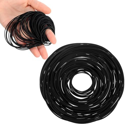100PCS 25-120mm Mix Size Square Cassette Tape Machine Belt Rubber Belt for Repair, Assorted Common Belts for Recorder Walkman Repeater CD-ROM DVD Drive