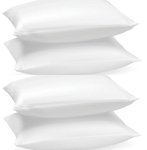 ARLINENS Duck Feather Pillows 4 Pack Ultra Soft Hotel Quality Bed Pillow Standard Size- Luxury Down Pillows Extra Soft Filling Filled in 100% Cotton Cover