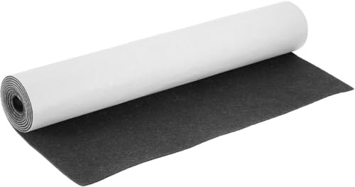 YNNHUDEEP Filt självhäftande filtmatta filttyg svart, 40 x 220 cm 2 mm tjock