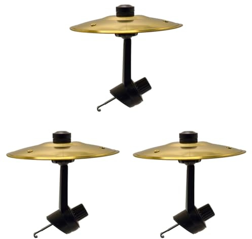 Yoiimiya Mini platos de tambores que tiran a mano choque Coymbal 3pcs Universal Ventilación Auto Ventilación Clip-On para Vehículos