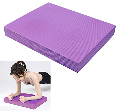 Ejoyous Tapis d'équilibre TPE, Tapis de Yoga Antidérapant, Coussin en Mousse pour Entraînement de Base 40 X 33 X 5 Cm, Idéal pour les Exercices de Planche et l'Entraînement d'équilibre (Rotin
