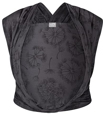 Hoppediz Tragetuch Baby – gewebtes Babytragetuch aus Baumwolle – für Neugeborene ab Geburt bis Kleinkind – Chicago 5,40 m