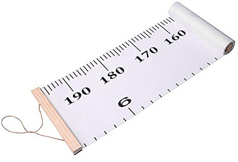 Mätsticka barn, bärbar rull-up mätsticka hängande tillväxtdiagram rullbar mätstege linjal för barn sovrum barnrum väggtatuering dekor avtagbar höjd och tillväxt diagram