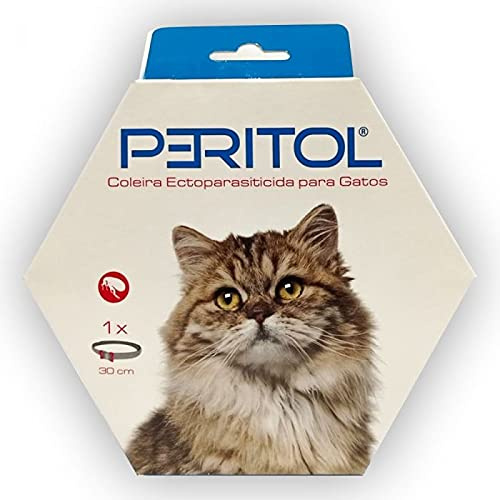 Peritol -Collar antipulgas y garrapatas para Gatos, Resistente al Aqua, protección Activa de hasta 4 Meses, 30 centimetros, para qualquier tamaño de Gato
