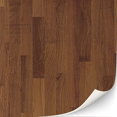 Lot de 3 feuilles de revêtement de sol autocollant pour maison de poupée à l'échelle 1:12 (bois de noyer)