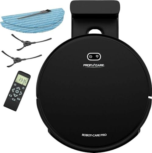 ProfiCare® Saugroboter mit Wischfunktion | reinigt selbstständig alle Räume | Staubsauger Roboter mit App-Steuerung für Hartboden & Teppiche | Wischroboter für 2in1 Wischen & Staubsaugen | PC-BSR 3108