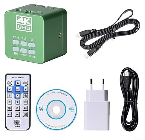 Ultra HD 4K 2160P USB -HD-MI Digitale Mikroskopkamera, Industrielle Labor-Handled Kamera Video Recorder, CMOS IMX334 Sensor DC 12V, 3840 x 2160 Pixels 2.0μmx2.0μm EU 220V