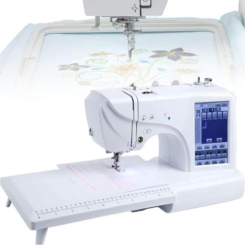 Automatisk symaskin elektrisk broderimaskin 158 inbyggda mönster, bärbar automatisk broderimaskin med 4 x 9,2 broderområde och LCD-pekskärm