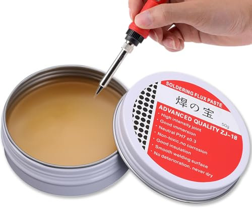 50g Solder Flux Paste, No-Clean Lead-Free, Rosin Solder Flux Tin Grease, for Precision Welding – Ideal for Mobile Phones, Home Appliances, Computer Motherboards, and Electronics Repair