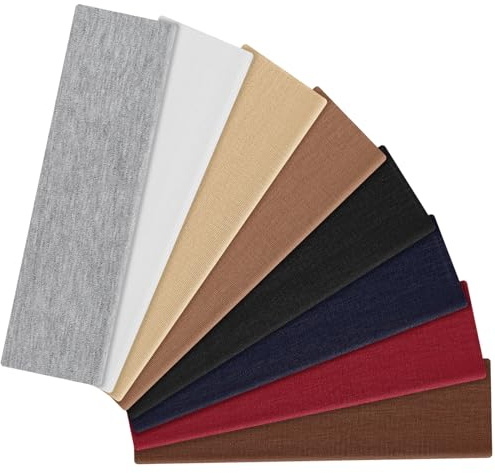 AWUMBUK Bandeau Cheveux Femme Homme, Bandeaux Mode pour Femmes Antidérapant Headband Running Sport Yoga Élastique Unisexe Accessoire Cheveux 8 PCS