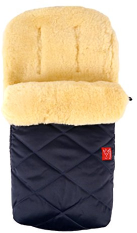 Kaiser Lammfell Fußsack Natura, navy