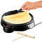 Rosenstein & Söhne Crepe Maker: Elektrischer Medium-Crêpes-Maker, 650 Watt, Ø 23 cm (Crepe Pfanne elektrisch, Elektrische Crepespfanne, Waffeleisen)