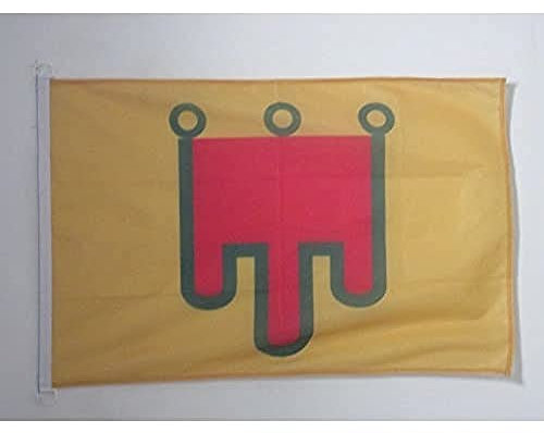 AZ FLAG - Drapeau Auvergne - 45x30 cm - Pavillon Nautique Auvergnat - Comté D'Auvergne Spécial Bateau Et Extérieur En Maille Bloquée Avec Anneaux Plastiques Intégrés - 30g