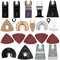 HEMUNC Multitool Zubehör Set, 64 Stk, Multitool Sägeblätter für Holz, Metall, Nagel, Stein, Fliesen, Mörtel, Mörtel, Teppich, Klebstoff, Farbe, Silikon