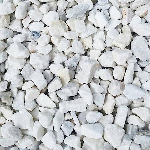 Spanish White 5-20 mm Decorative Stones Chippings Peacock Turfscape Gravels Aggregates for Driveway Paths Garden Maxi Bag 23KG