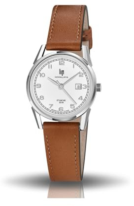 Lip Himalaya 29 Women's Watch Steel Leather Brown 671611, white
