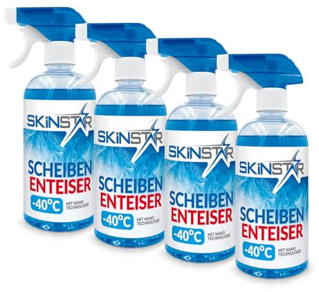 SkinStar Descongelante para parabrisas hasta -40 °C, espray anticongelante para parabrisas, rápida y sin arañazos, visión clara de invierno, nanotecnología (2 l)