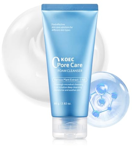 Pore Cleansing Foam,Facial Cleanser,Mousse Nettoyante Hydratante Visage,Nettoyant Coréen pour le visage,Reduce Pore Cleansing Deep Cleanseing,Contrôle du sébum 120ml
