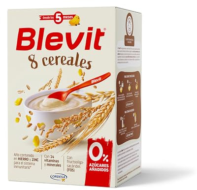 Blevit 8 Cereales | 500g | Papilla para Bebé desde los 5 Meses con 8 Cereales | 14 Vitaminas y Minerales