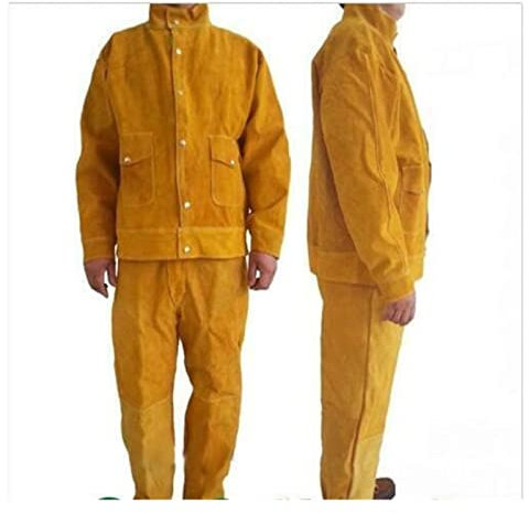 YQVEOT Tablier de Soudure, Vêtements de Protection de soudage en Cuir Combinaison de vêtements for la Protection des soudeurs Fournitures d'atelier