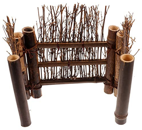 ibasenice Recinzione in Bambù Miniatura Decorazione Per Bonsai Recinzione Intrecciata Per Paesaggio Da