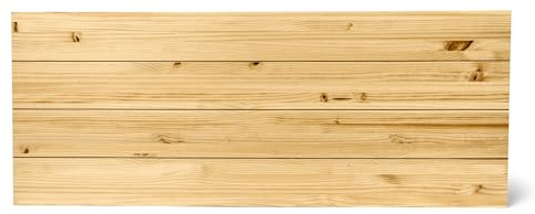 Raw Wood - Testiera letto matrimoniale in legno massello 160x45 cm Stile Nordico Fatto a mano in Spagna - Hiyori Oak