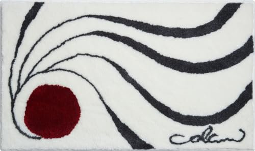Grund COLANI Exklusiver Designer Badteppich 100% Polyacryl, ultra soft, rutschfest, ÖKO-TEX-zertifiziert, 5 Jahre Garantie, Colani 18, Badematte 60x100 cm, weiss, Weiß