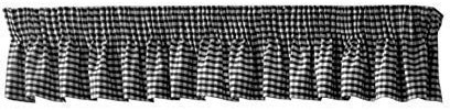 Gingham Check Black White PELMET - Width 132 X Depth 10 to Match Curtains