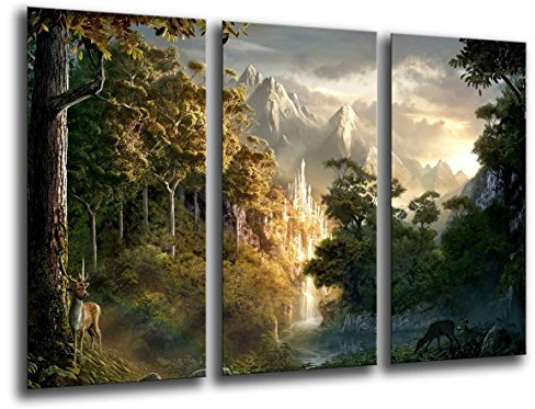 Wandbild - Bild Herr der Ringe, 97 x 62 cm, Holzdruck - XXL Format - Kunstdruck, 26222