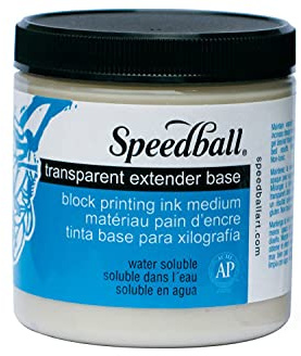 Speedball 236ml 8oz Water-Soluble Transparent Ink Extender Base, For Block, Screen Printing, Lino Cutting, Printmaking, Professional, Beginners Print Making Accessories, Supplies For Art, Craft Kit