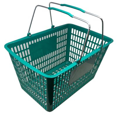Fma Omcan Plastic Shopping Basket (Green)