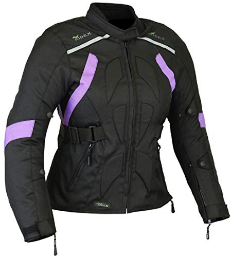 RIDEX CJ9P Ladies Women Motorbike Motorcycle Waterproof Textile Cordura Jacket (L(14))