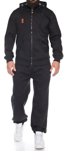 Finchman Finchsuit 1 herrjoggingdräkt, träningsoverall, sportdräkt i bomull, svart, 3XL