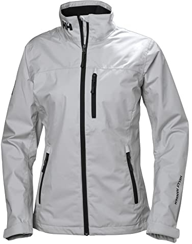 Helly-Hansen Women's Crew Midlayer Waterproof Windproof Breathable Sailing Jacket, 853 Grey Fog, X-Large