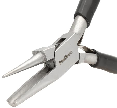The Beadsmith Concave (Hollow)/Round Nose Piers – Wire Looping and Wire Bending Plier – 5 inches (127mm) - Tool for Jewelry Making