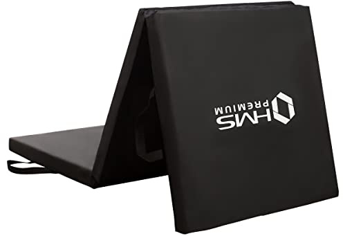 Colchoneta de gimnasia plegable de 180 x 60 x 5 cm, color negro