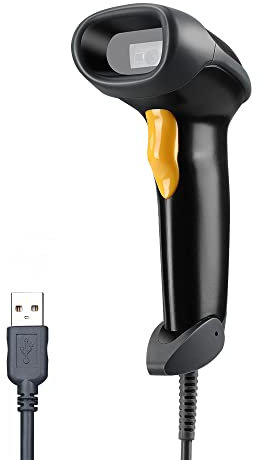 Eyoyo lettore di codici a barre 2D, Handheld Wired QR Barcode Scanner QR PDF417 Data Matrix Barcode Reader with USB Cable for PC Mac per Mobile Payment, Convenience Store