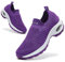 Hanani Basket Femme sans Lacets Chaussures de Sport pour Femme Legere Décontractées et Confortables Tendances Violet 39 EU