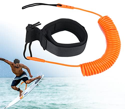 yuejuhe Guinzaglio Surf Leash, Laccio Sicurezza SUP, Corda per Tavola da Surf, SUP Accessori per Stand Up Paddle Board, Kayak (Arancione)
