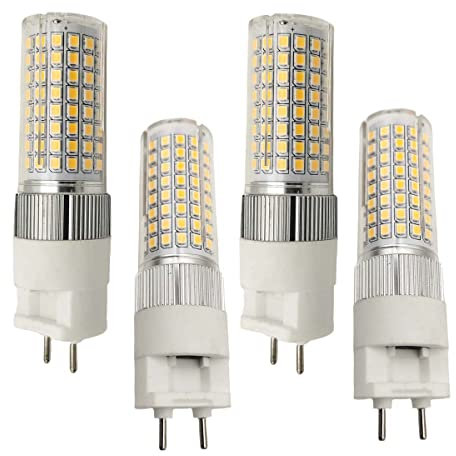 QLEE G12 LED-Leuchtmittel, 16 W, Keramik, Maislicht, LED, G12-Sockel, T6, 4000 K, natürliches Weiß, entspricht 200 W Halogenlampe, 2-polig, Deckenleuchte, Downlight, Bürogebäude, 4 Stück