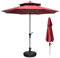 SAGIDAR Regenschirm Sturmfest, Sonnenschutz Sonnenschirm, Gartenschirm Tragbar, 2.7mx2.5m, Doppeltes Top-Design, Mit 8 Rippen, 4 Farben, Stabil Und Winddicht, Ø 38mm Aluminiummast, Ohne Basis