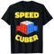 Puzzel Speed Cuber Zauberwürfel Zauber Würfel Unisex T-Shirt Schwarz Klein Klassisch Crew-Ausschnitt Kurzarm Speedcubing Cubing T-Shirt