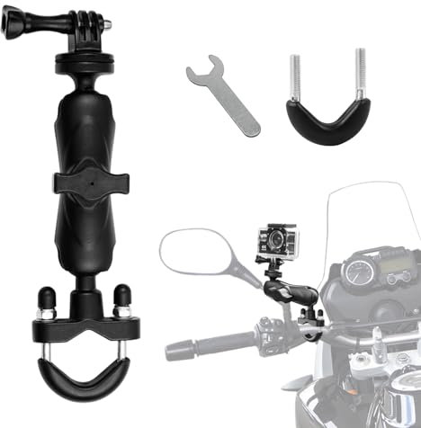 Moto Boule Support, RAM Mount U-Bolt, Adaptateur Bille Base Compatible de Téléphone pour Vélo et Rotule Mount avec Supports Ram Portable Vélo, VTT 1 Pc, Aluminium 1