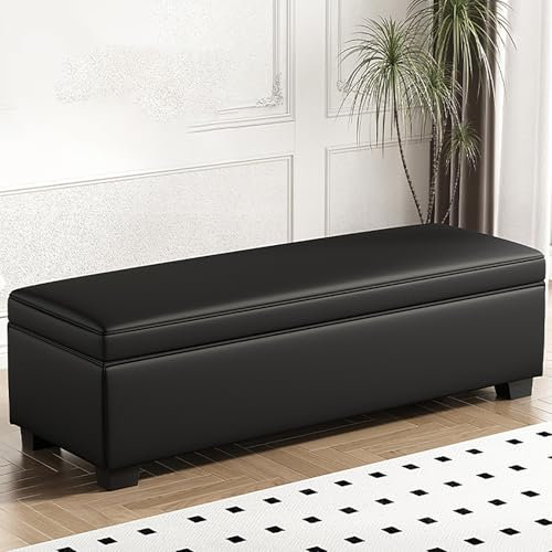 Grande panca quadrata in pelle ottomana per camera da letto soggiorno panca ad angolo alto 40 cm con spazio di archiviazione diverse opzioni di colore