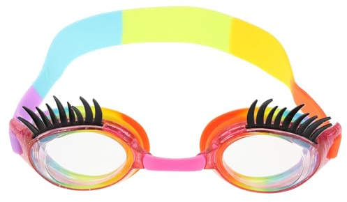 Toyvian Lunettes de Natation Garçon Fille avec Cils Amusants Anti-buée et Étanches Protection Confortable pour Garçons et Filles avec Étui
