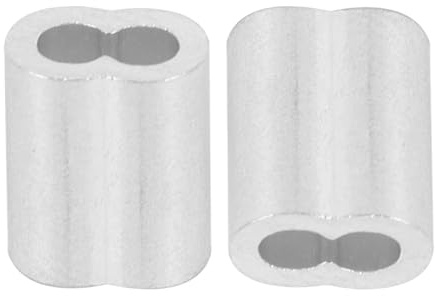 Ubric 100 st 2 mm aluminium crimphylsor buntband 2 mm vajer hylsa klämma klämmor aluminium vajer pressning slinga