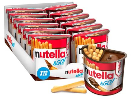 Nutella & Go - Pâte à Tartiner Nutella® et Bâtonnets Croustillants - Goûter Gourmand - Facile à Emporter - 12 Packs