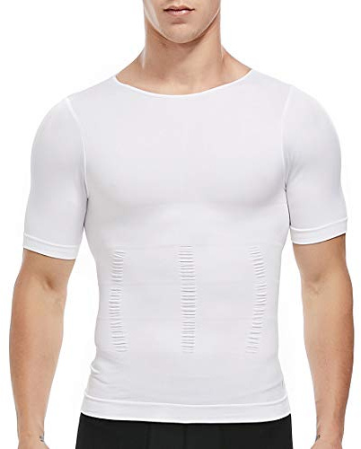 SLIMBELLE Body Shaper para Hombre - Camisa de compresión T-Shirt Shapewear Slimming Shirt Chaleco Adelgazar Abdomen Cinturón De Vientre Bajar De Peso