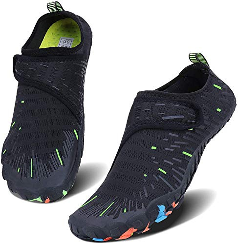 MAYZERO Water Shoes Men Women Swim Surf Shoes Beach Pool Shoes Wide Toe Hiking Aqua Shoes Winter House Slippers