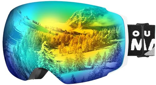 OutdoorMaster Masque de Ski Pro - Lunettes de Ski Frameless, Lentille Interchangeable 100% Protection UV400 Masques de Snowboard pour Hommes & Femme,Garçons et Filles